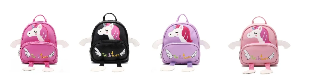 Custom Logo Kindergarten Soft Handfeel Leather Factory Cost Price Boy Girls Custom Child Kids Student School Bag Backpack