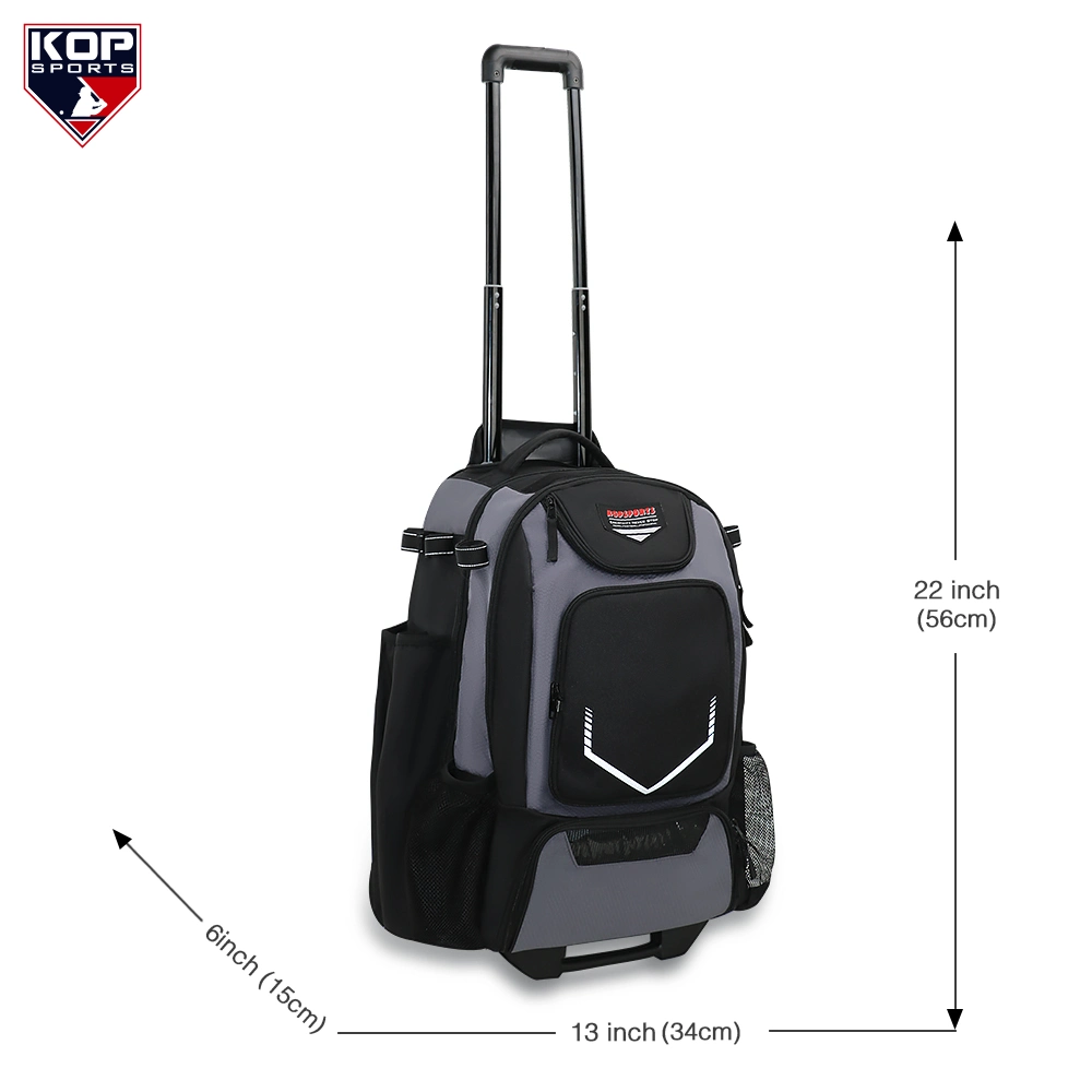 Kopbags Wholesale Custom Baseball Rolling Bat Bags Softball Backpack