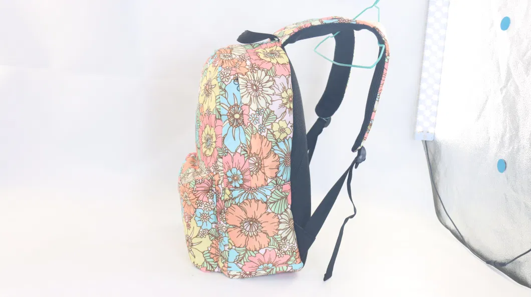 Colorful Flowers Backpack for Junior and High School Students