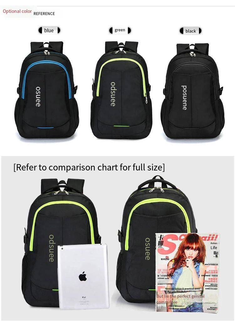 Men&prime;s Backpack Large Capacity Schoolbag Men&prime;s and Women&prime;s Travel Backpack Computer Bag