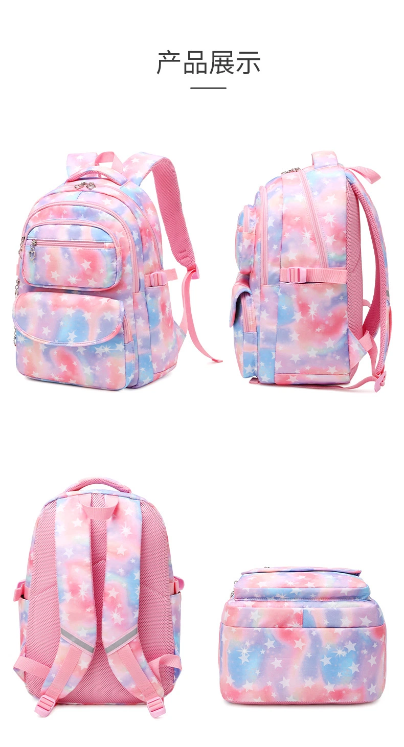 Ru 3 in 1 Floral Backpack for Girls Students Rucksack with Lunch Bag and Pencil Bag for Teenager