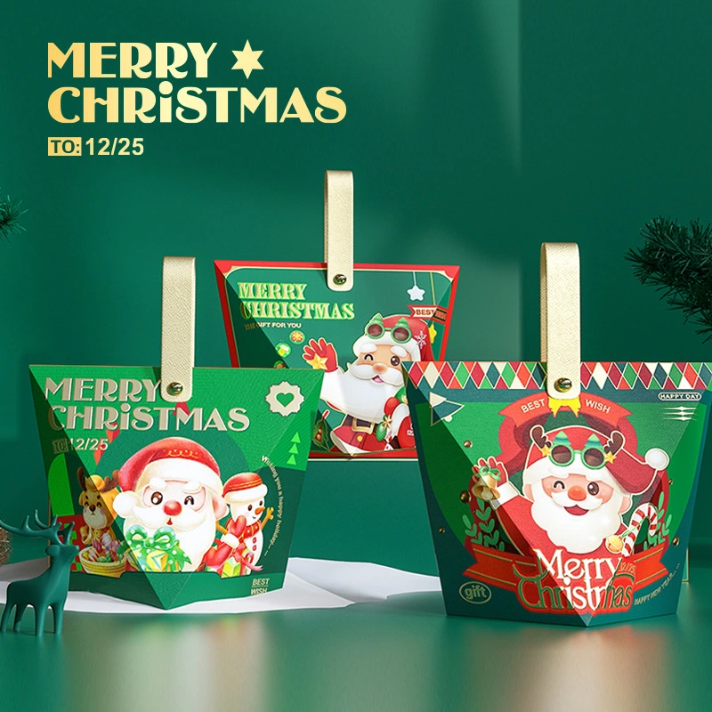 Christmas Gift Paper Bags with Handle Boys and Girls Christmas Candy Bags Paper Goody Bags