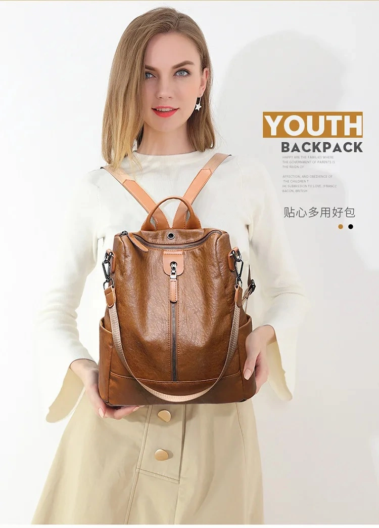 Backpack Female 2023 New Korean Version of The Bag Female Travel Bag Casual Dual-Purpose Backpack