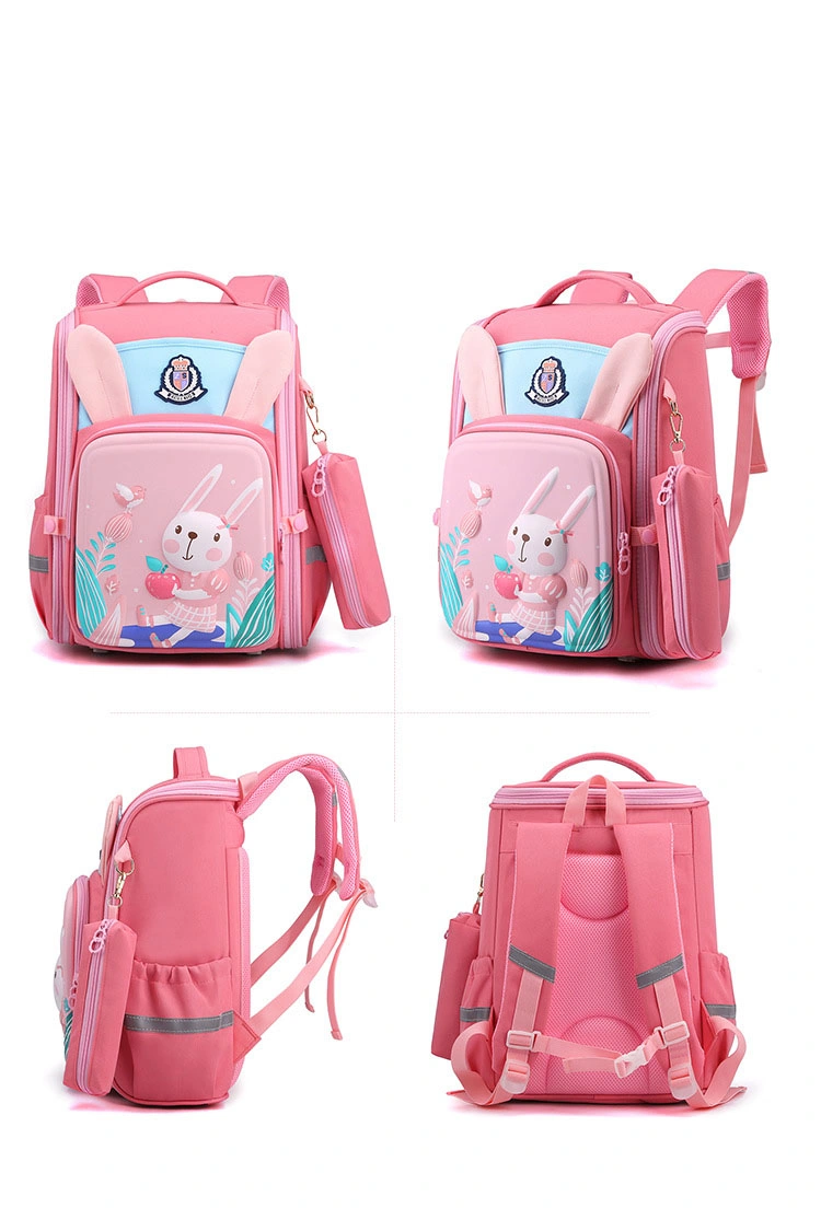 Lightweight Cute Rabbit Print Nylon School Backpack Bags Popular Backpack for Kids