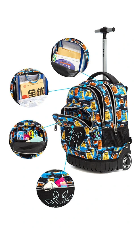 Factory Kids Trolley Bag Children Trolley School Backpack Custom Rolling Backpack