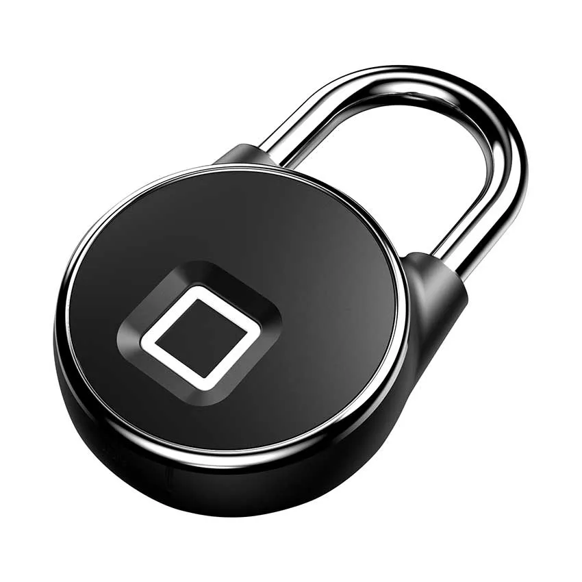 Rechargeable Fingerprint Smart Lock IP65 Waterproof Anti-Theft Security Padlock Door Luggage Case Keyless