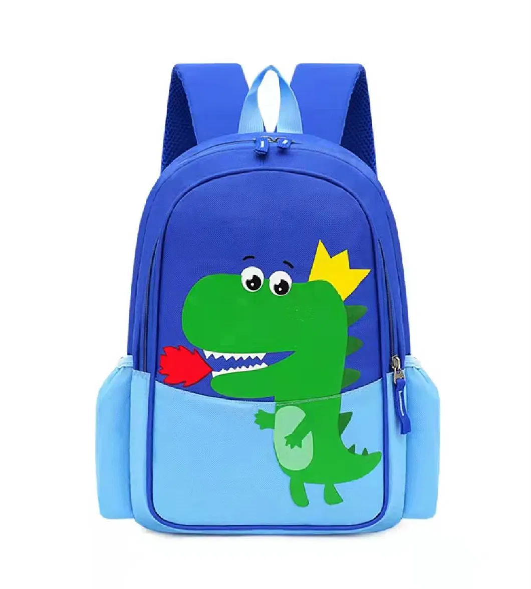 New Nylon Children&prime;s Shoulder Bag Cartoon Dinosaur Kindergarten Backpacks