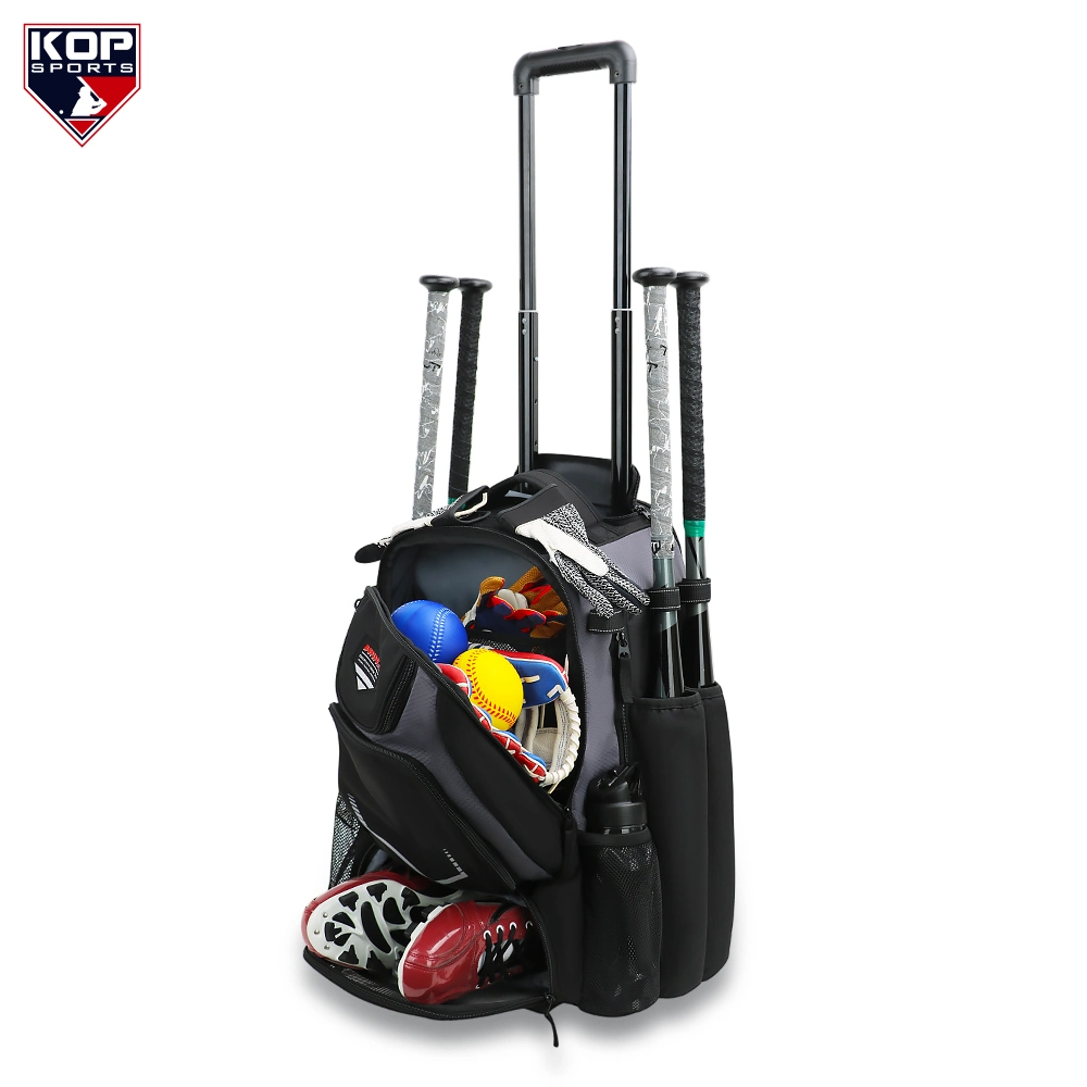 Kopbags Wholesale Custom Baseball Rolling Bat Bags Softball Backpack