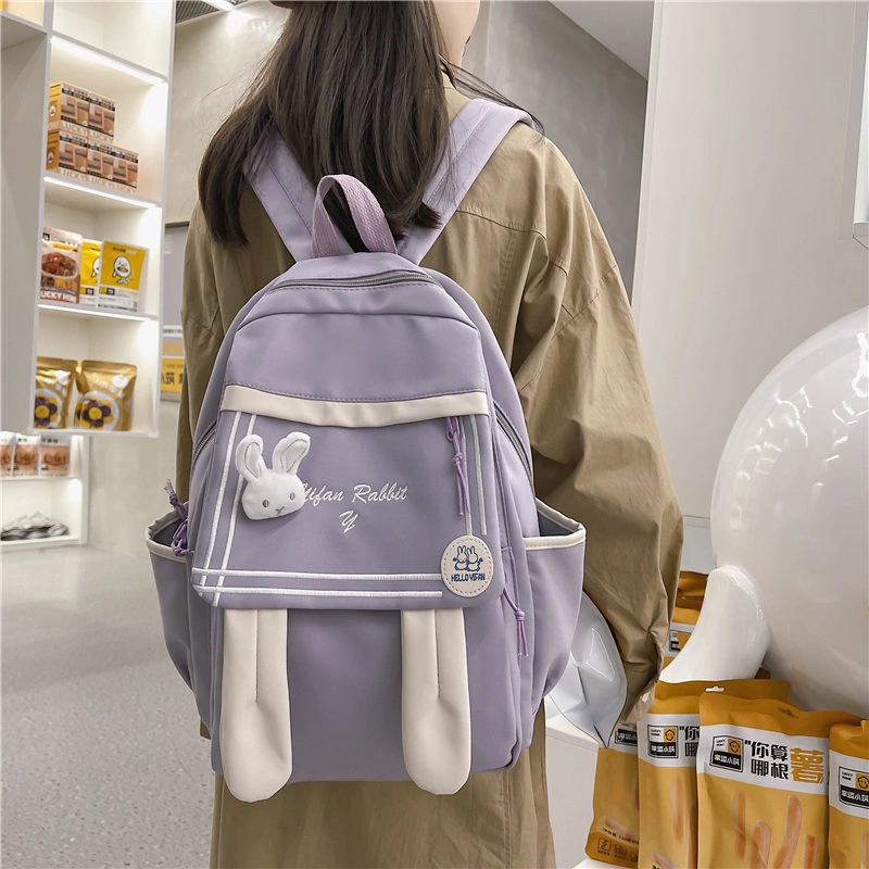 New Designed Waterproof Large Capacity Rabbit Ear Backpack for Students Teenagers