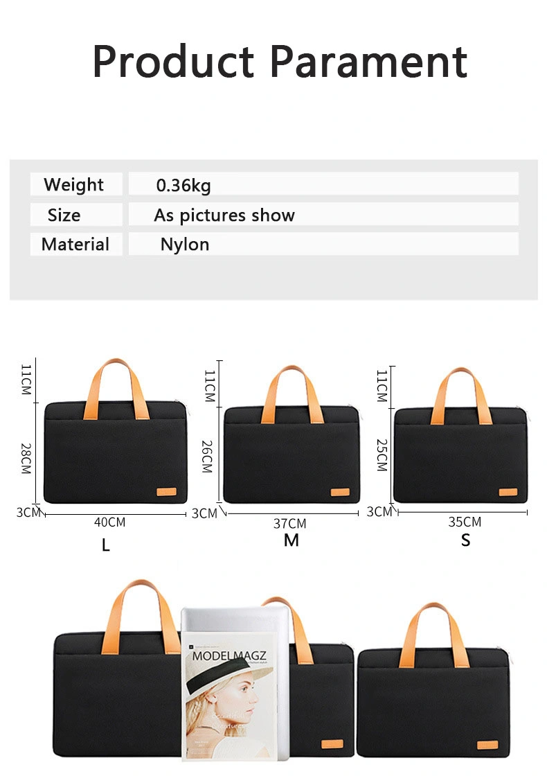 Popular 13 14 15.6 Inch Nylon Travel Business Laptop Bag School Student Laptop Bag for Girl and Boy