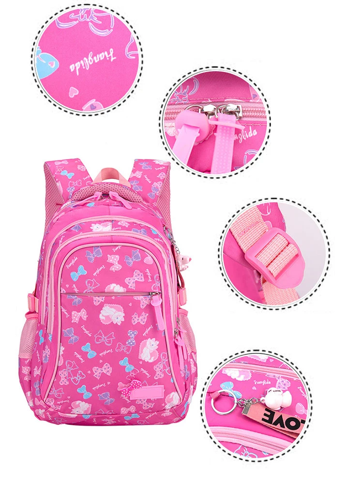 3PCS Nylon School Bags Backpack Waterproof Girls School Bag