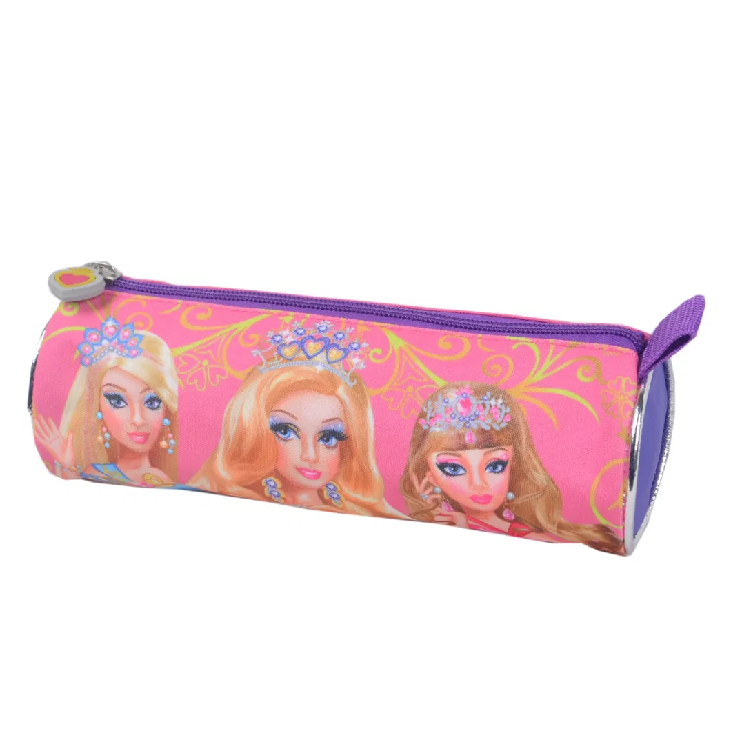 Cute Princess Cartoon Anime Polyester Girl School Pencil Case Bag