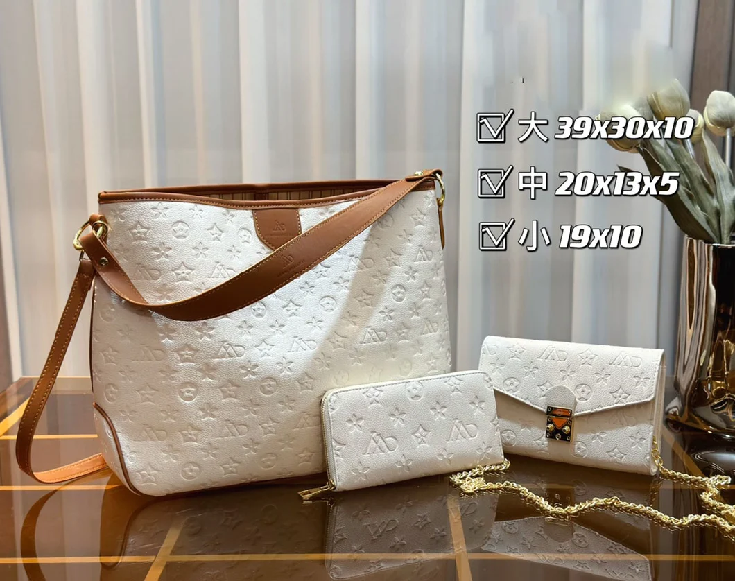 (3 bags for one group) Lady Design Luxury Wholesale Replicas Leather Handbag Fashion Shoulder Tote Bag Discounted Sales