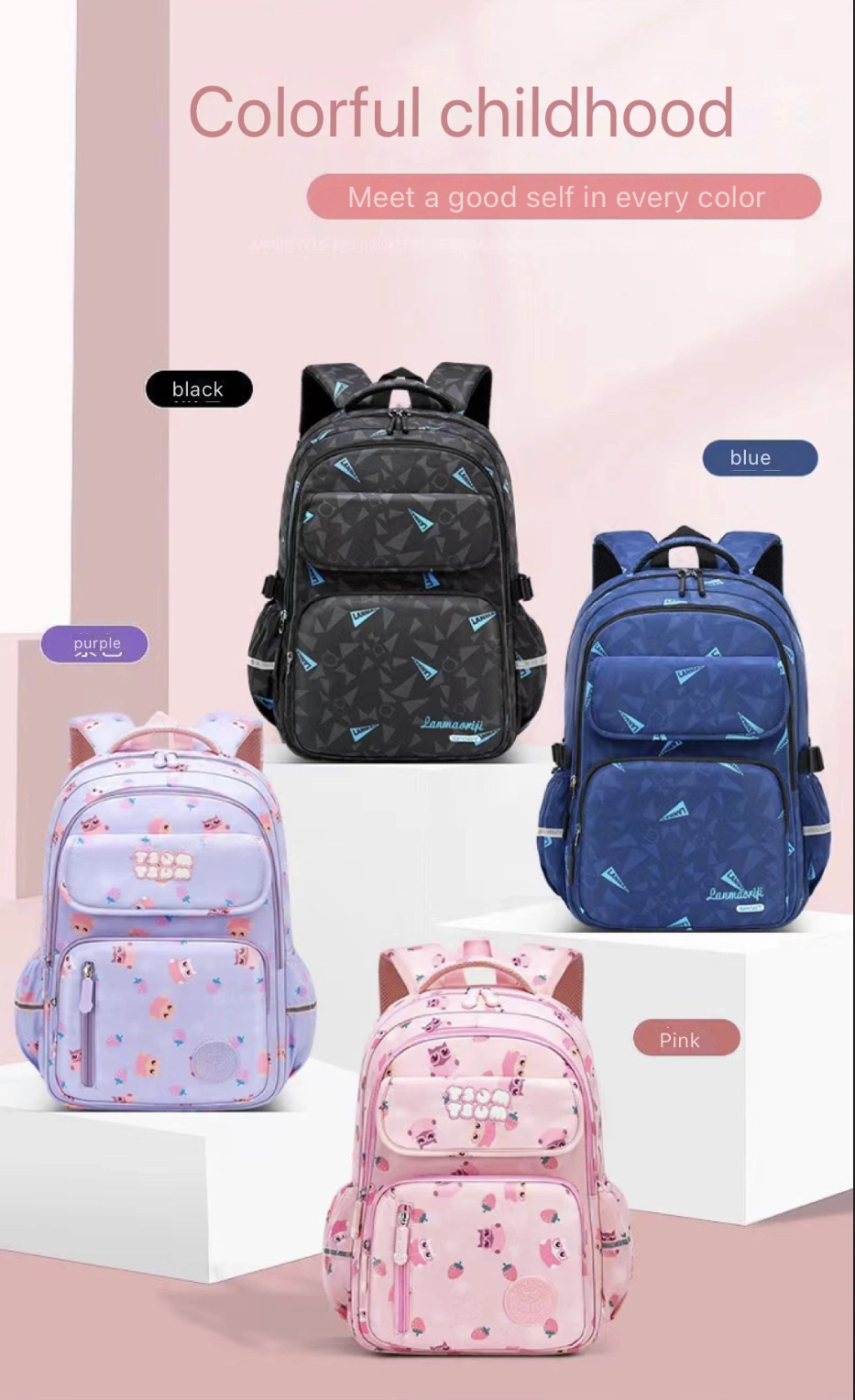 Wholesale Girls Boys Children Primary School Bags Trendy Backpack