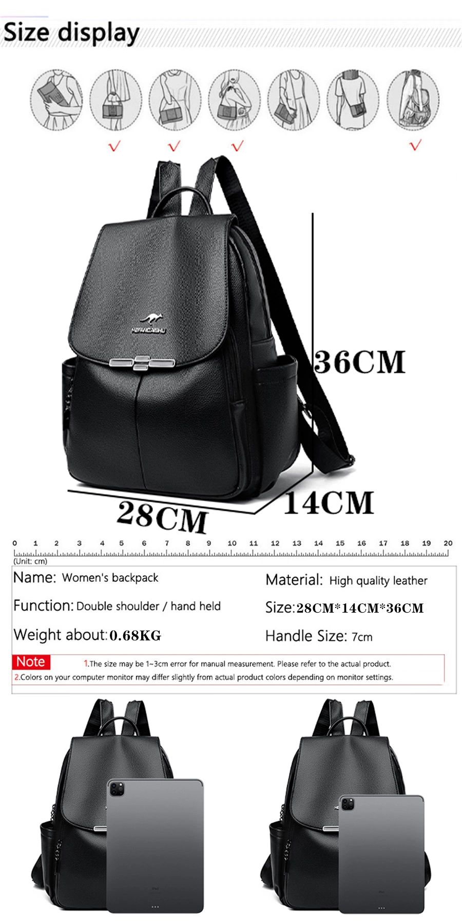 Women Teenage Girl Schoolbag Knapsack Fashion PU Leather Backpack High Quality Female Backpack Travel Mochila Sac a DOS Bookbag