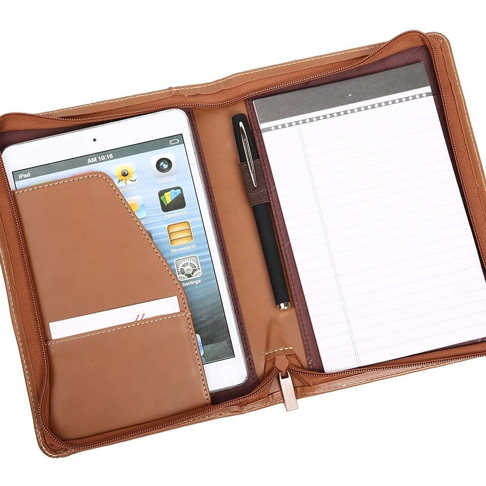 Personalized PU Leather Executive Folder Organizer A5 Padfolio Portfolio