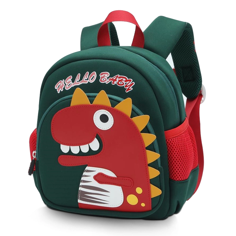 Custom Cute Cartoon Leather-Faced Dinosaur Backpack Preschool Kindergarten School Bag for Girls Boys