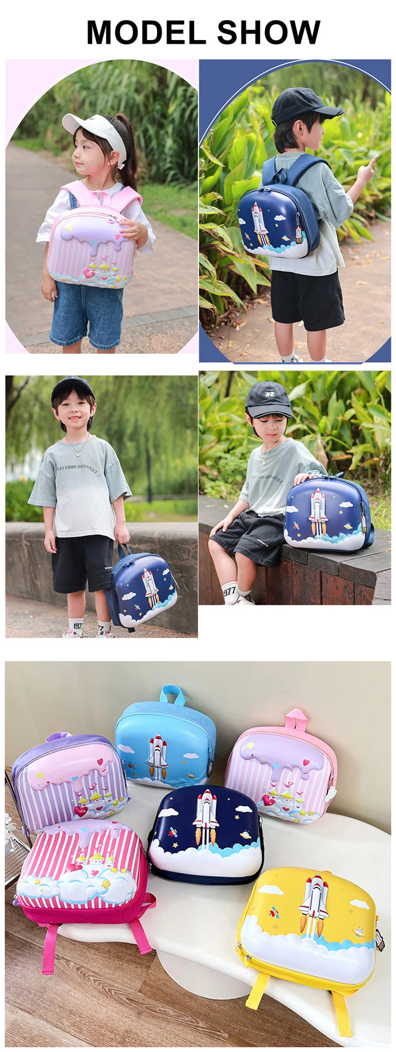 New Design EVA Shell Rocket Mini Backpack Cute Toddler Bag Kids Backpack