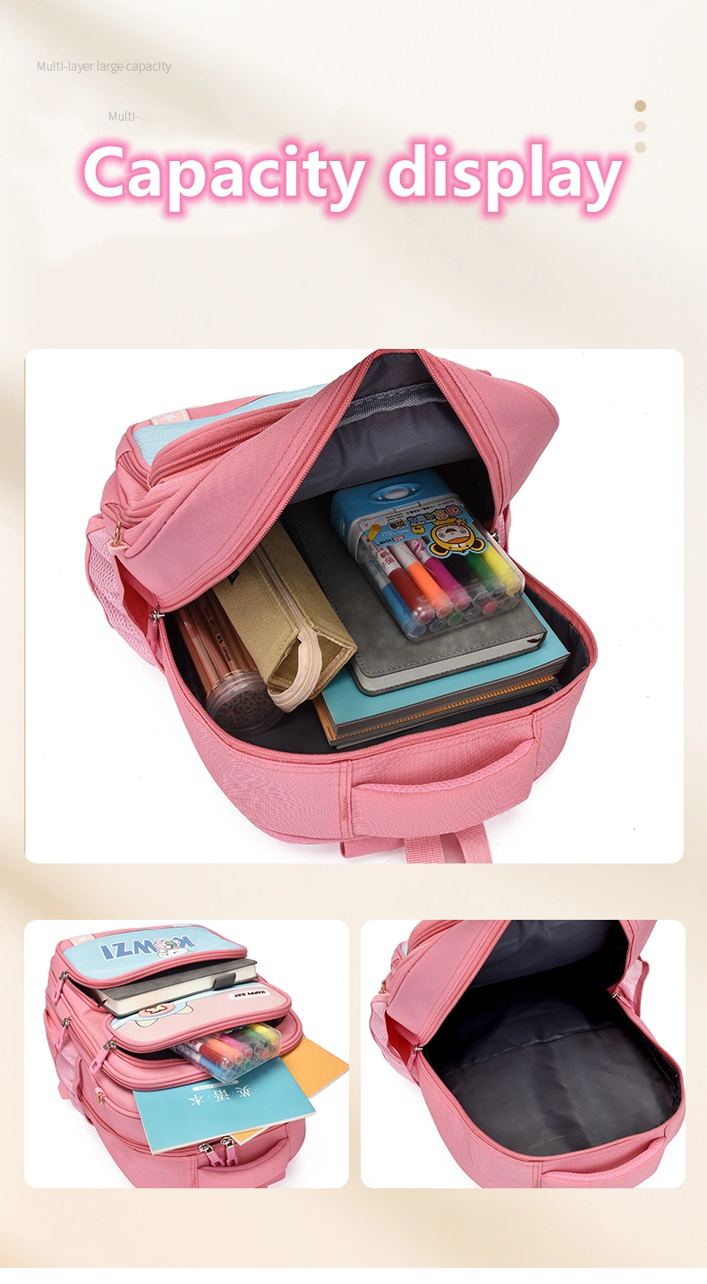 British Style New Primary School Child Girls Boys Large Capacity Cartoon Backpack