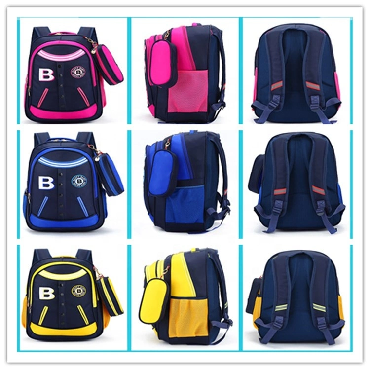 New Style High Quality Nylon School Backpack for Teenagers Waterproof Book Bag with Pencilcase for Boys