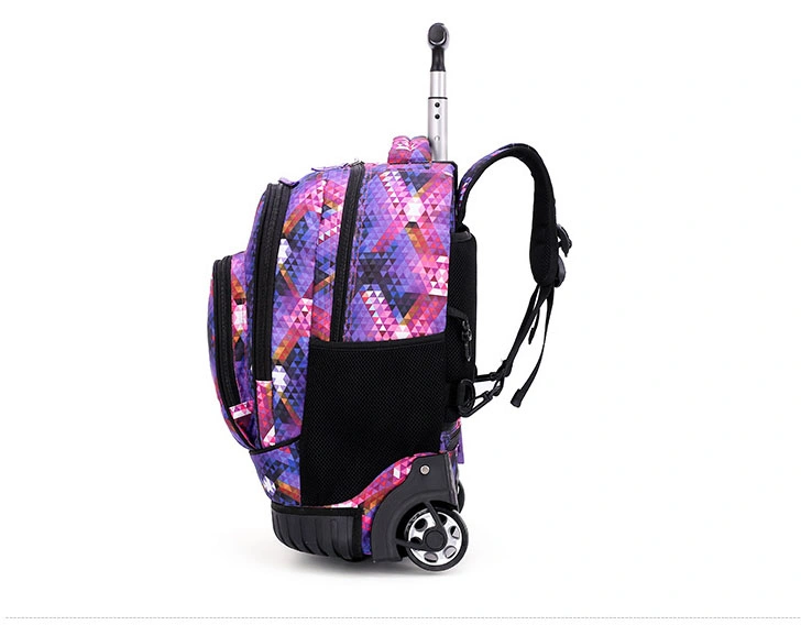 New Style Trolley Rolling Wheeled Primary Middle School Students Children Leisure Travel Pack Bag Backpack (CY0152)