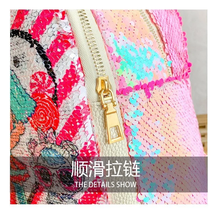 Sequined Backpack Cartoon Cute Little Ears Clutch Bag Luxury Bag Designer Handbags Fashion Bag Lady Bag Travel Backpack