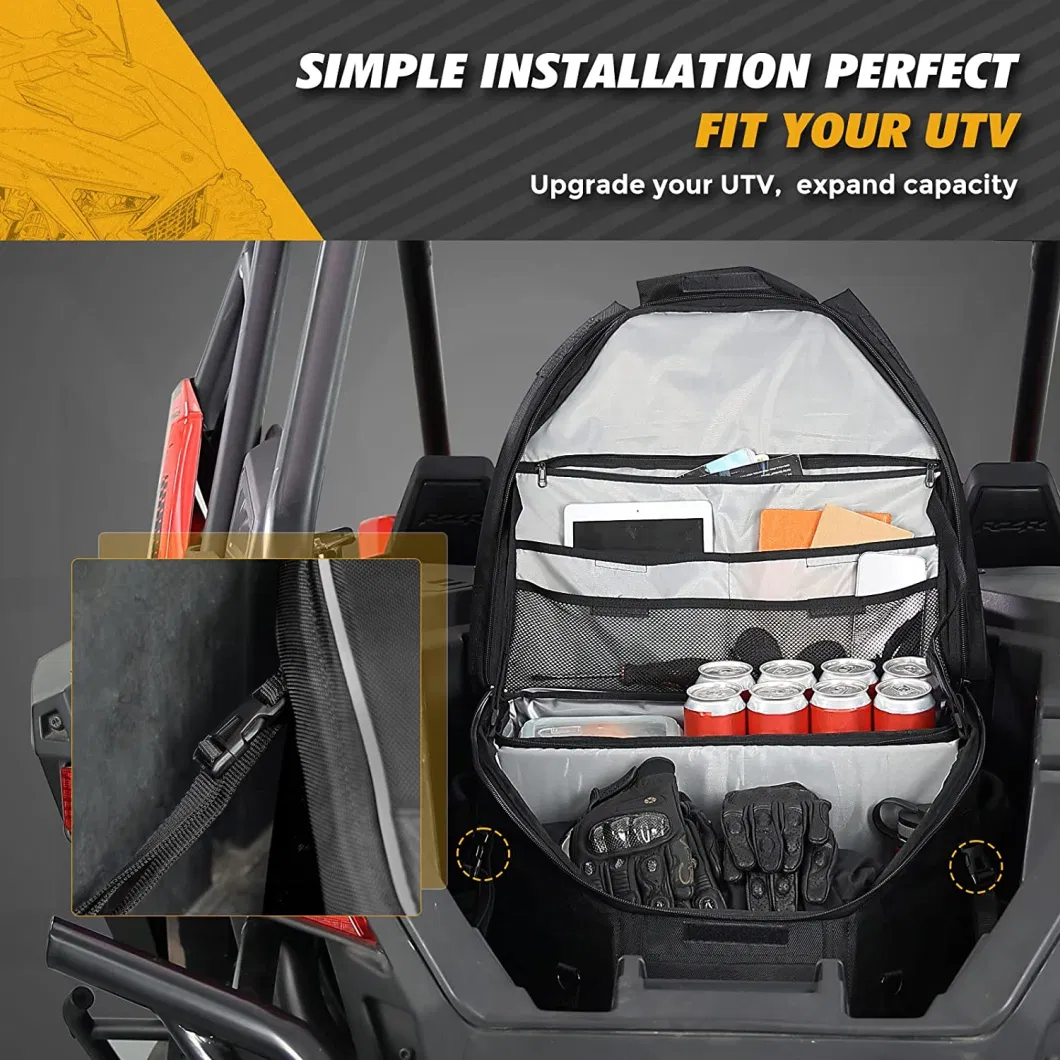 Wear-Resistant High Quality Durable Portable Insulated 1680d UTV Rear Storage Cargo Bag