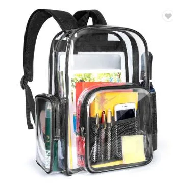 Clear PVC Backpack Waterproof School Transparent Bookbags Children Schoolbag