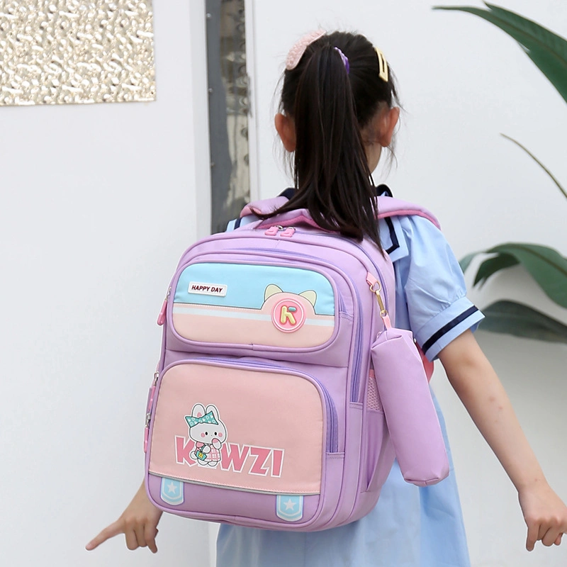 British Style New Primary School Child Girls Boys Large Capacity Cartoon Backpack