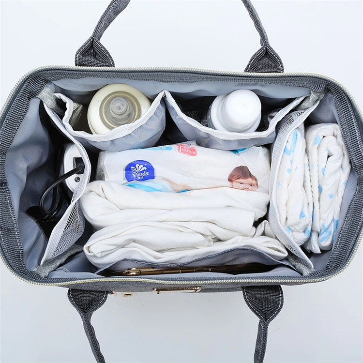 New Style USB Charging Business Trip Bag Mummy Baby Diaper Portable Backpack