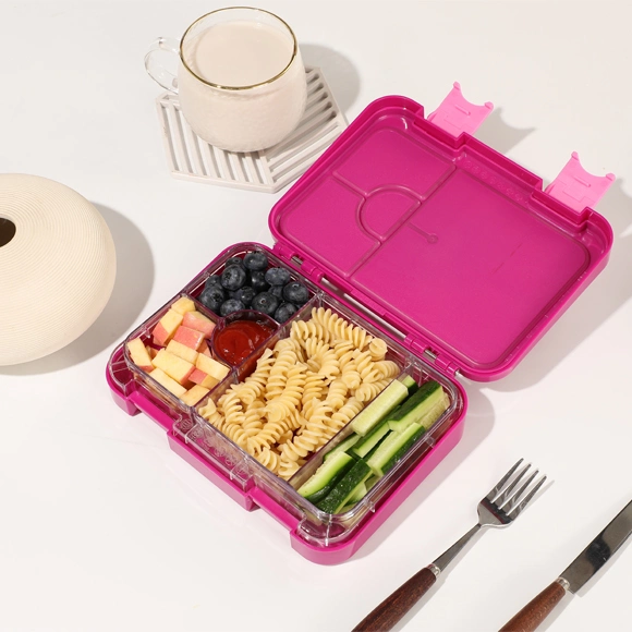 Aohea Bento Box for Kids Lunch Containers with 4 Compartments Utensils