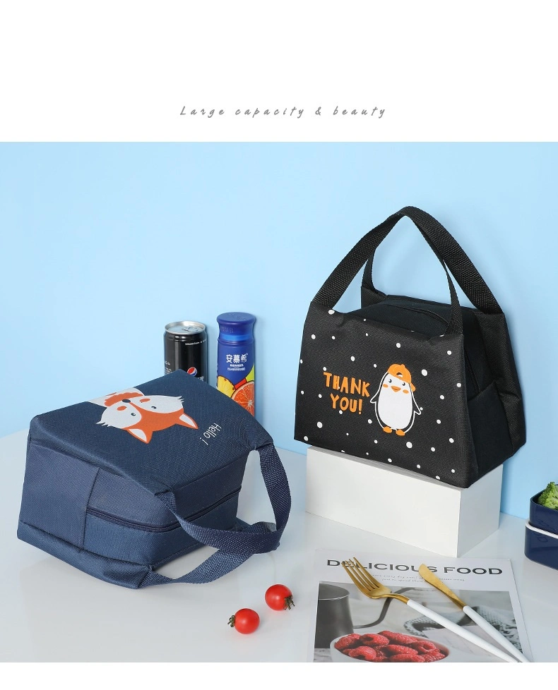 Aluminum Foil Thickened Lunch Bag Cartoon Cute Heat Preservation Bag Packed Lunch Bag Wholesale