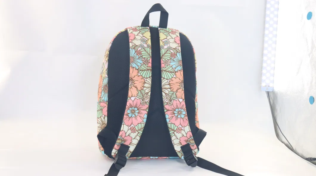 Colorful Flowers Backpack for Junior and High School Students