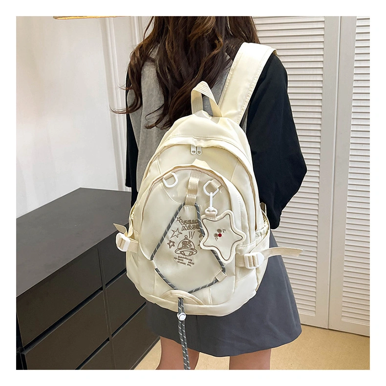 Hot Selling Polyester Cute High Qualitycollege High School Backpack for Teenager Student