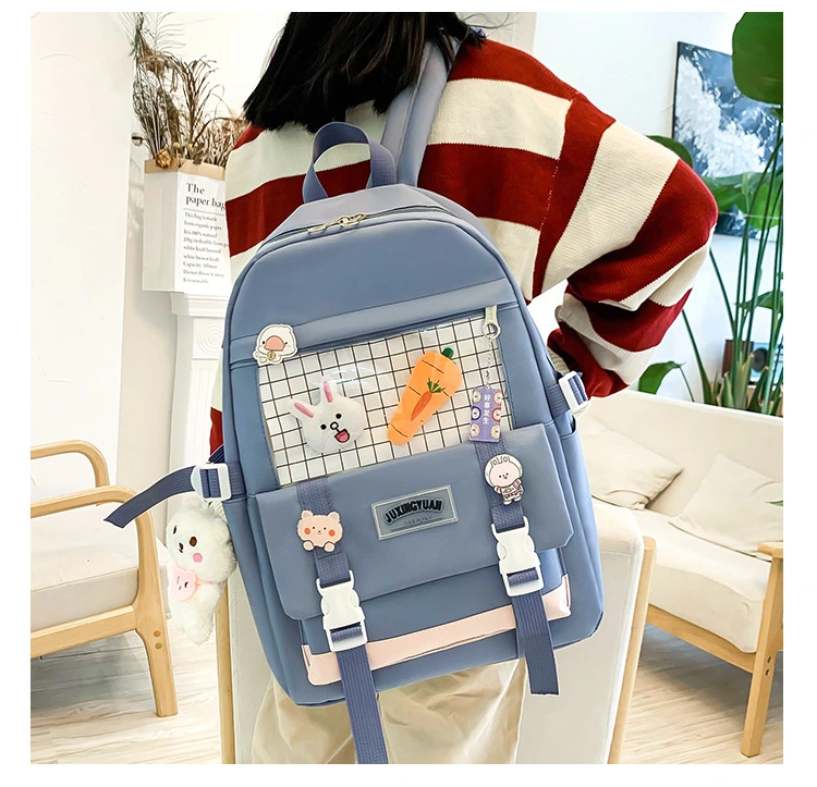 Fashion Laptop Backpack Shoulder Handbag, Canvas 4PCS/Set Child School Bag