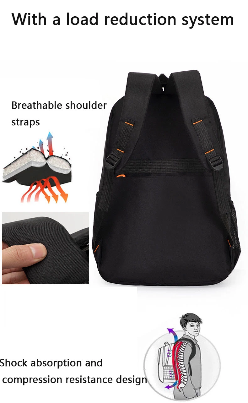 Waterproof Oxford High School Student Backpack Fashion Teenage Large Capacity Backpack for Man