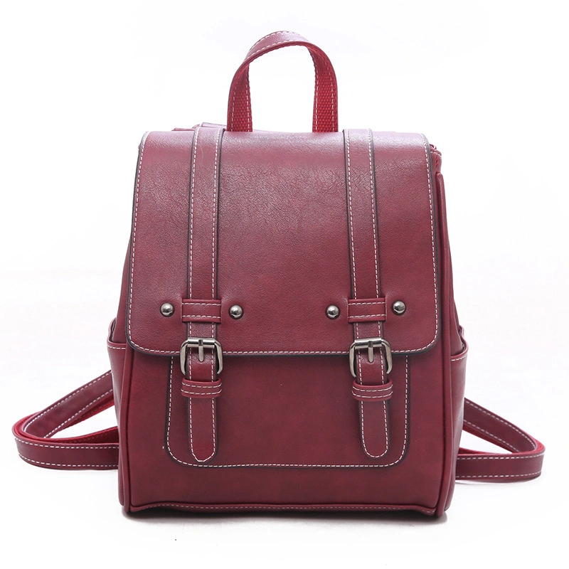 Leather Women Backpacks for Teenagers Female Back Pack Travelling Bags Vintage Backpacks