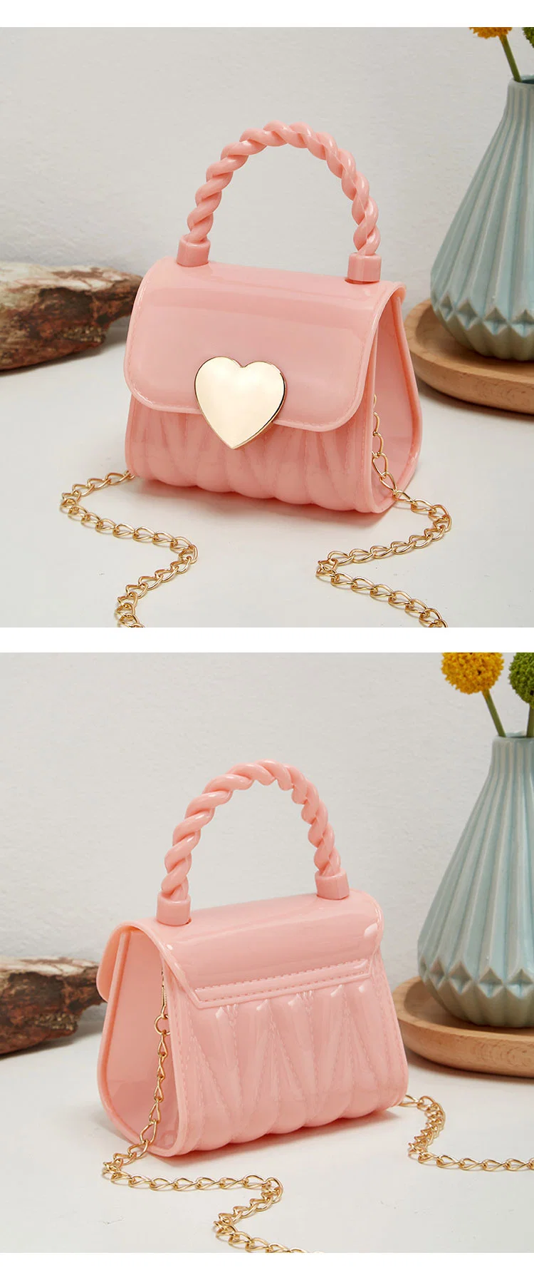 Candy Colors Little Girl Jelly Purse Cute Women Small Crossbody Handbags PVC Shoulder Bags