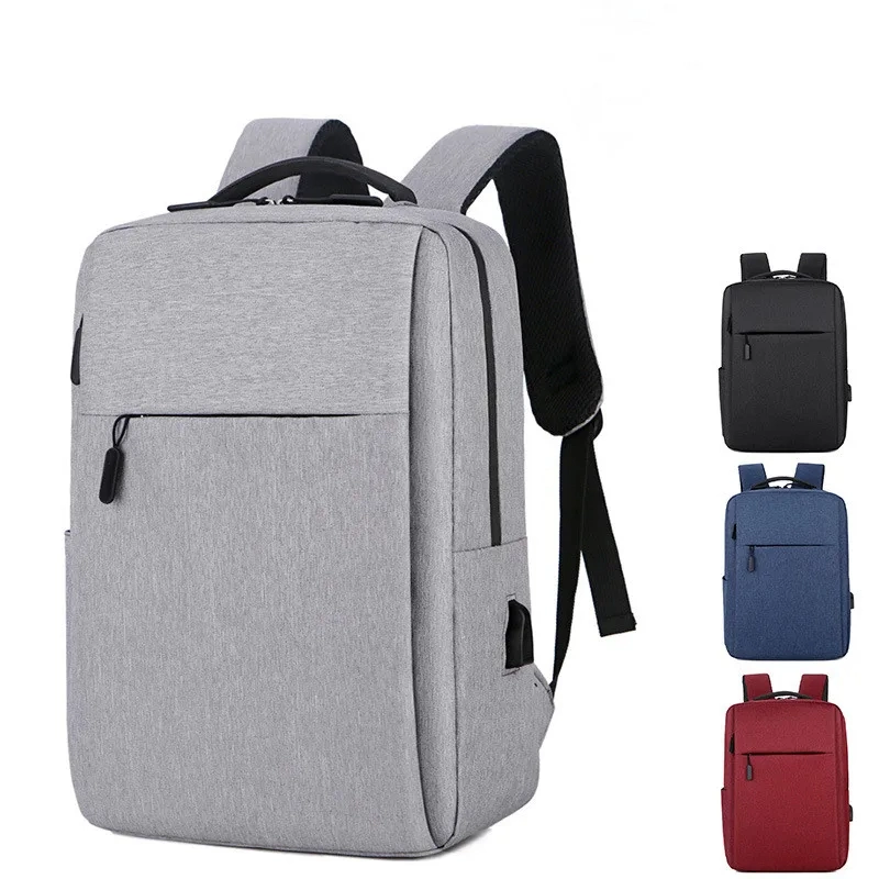 Customized Logo Mochilas with USB Backpack Office Computer Bag Laptop Backpack for Men