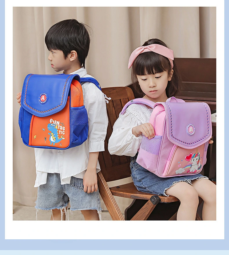 New Arrival Good Price Children School Bag Leather Face Dino Kids Backpack