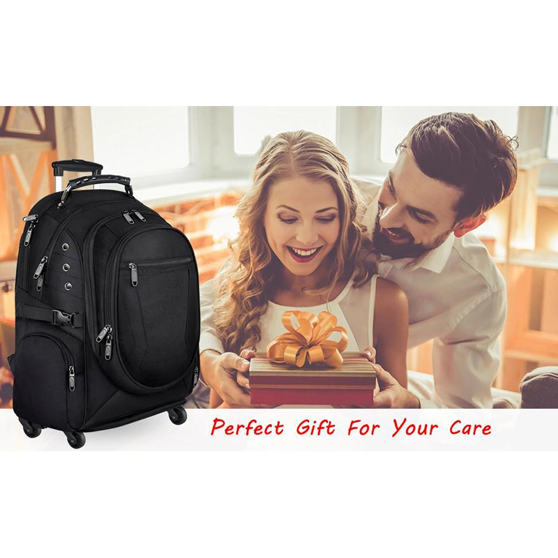 Hot Selling Travel Removable Outdoor Trolley Laptop Bag Business Rolling School Backpack