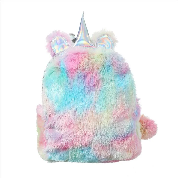 Unicorn Stuffed Backpack Cute Unicorn Gifts Pink Unicorns Backpack Plush Toy with a Customizable Label