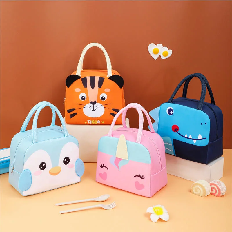 Aluminum Foil Thickened Lunch Bag Cartoon Cute Heat Preservation Bag Packed Lunch Bag Wholesale