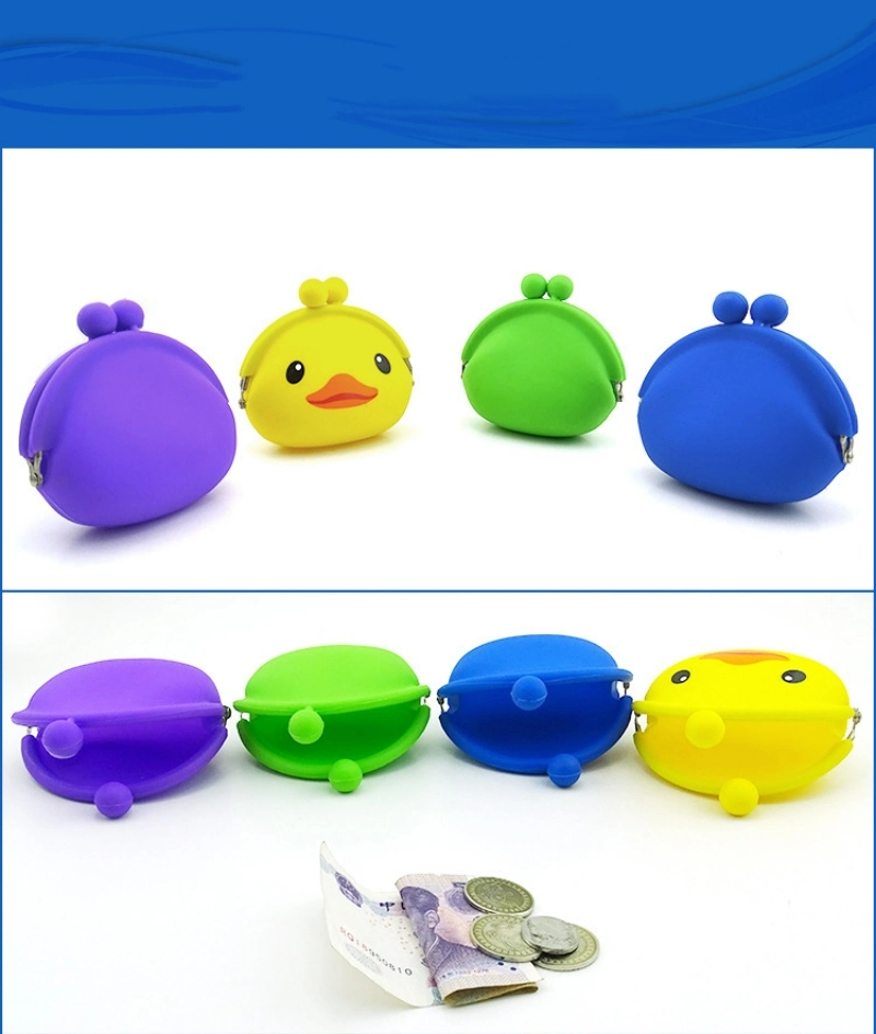 Mini Silicone Coin Purse Case Animals Small Change Wallet Purse Women Silicone Rubber Key Wallet Coin Bag for Children Kids Gifts