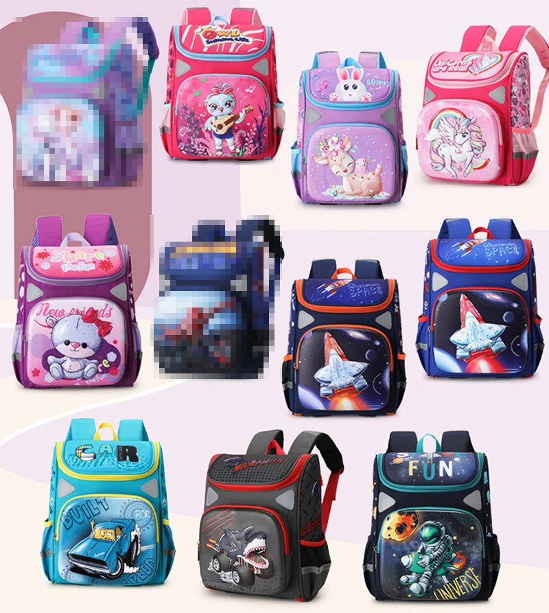 New Custom 3D Cartoon Little Deer Nylon Bag Lovely Kids Waterproof School Bag Kindergarten Student Backpack