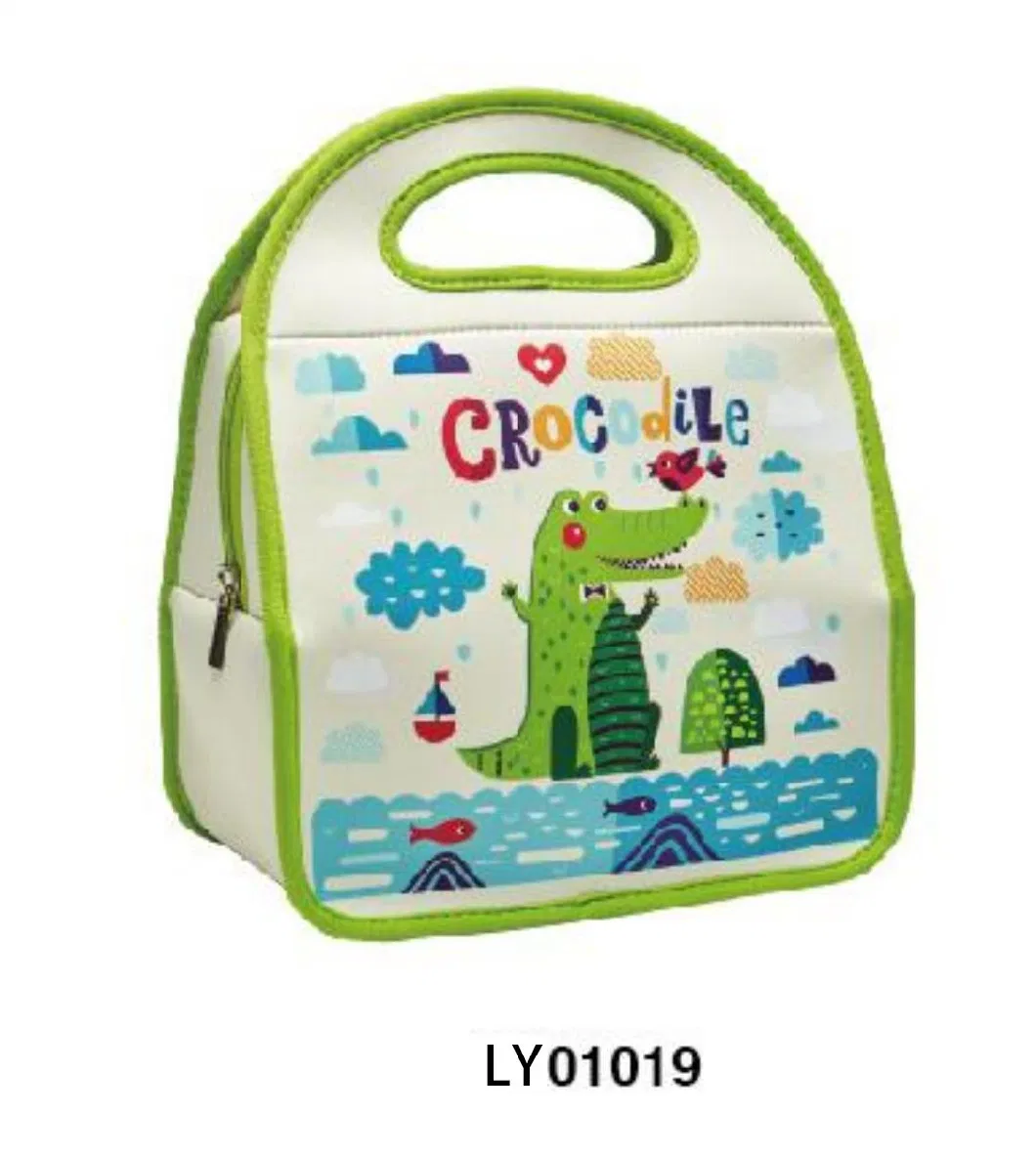 Custom Print Neoprene Lunch Bag Lion Kids Insulated Bag Perfect for Packing Hot Cold Snacks for Children Boy Girl School Travel