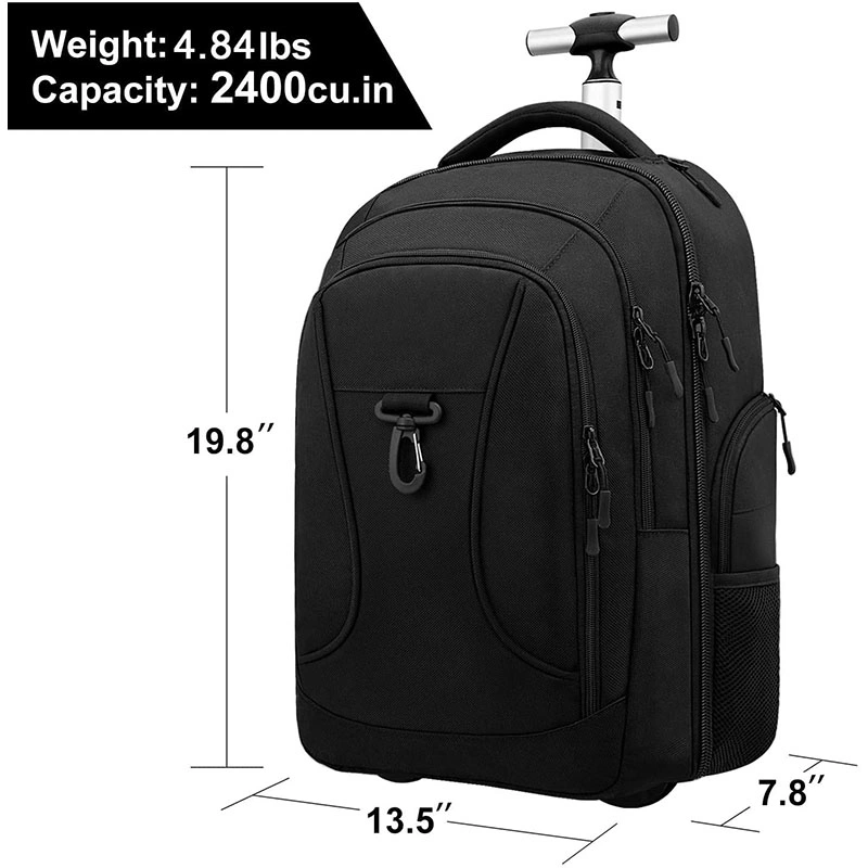 Multi-Function Business Trolley Laptop Bag Waterproof Carry on Wheeled School Backpack