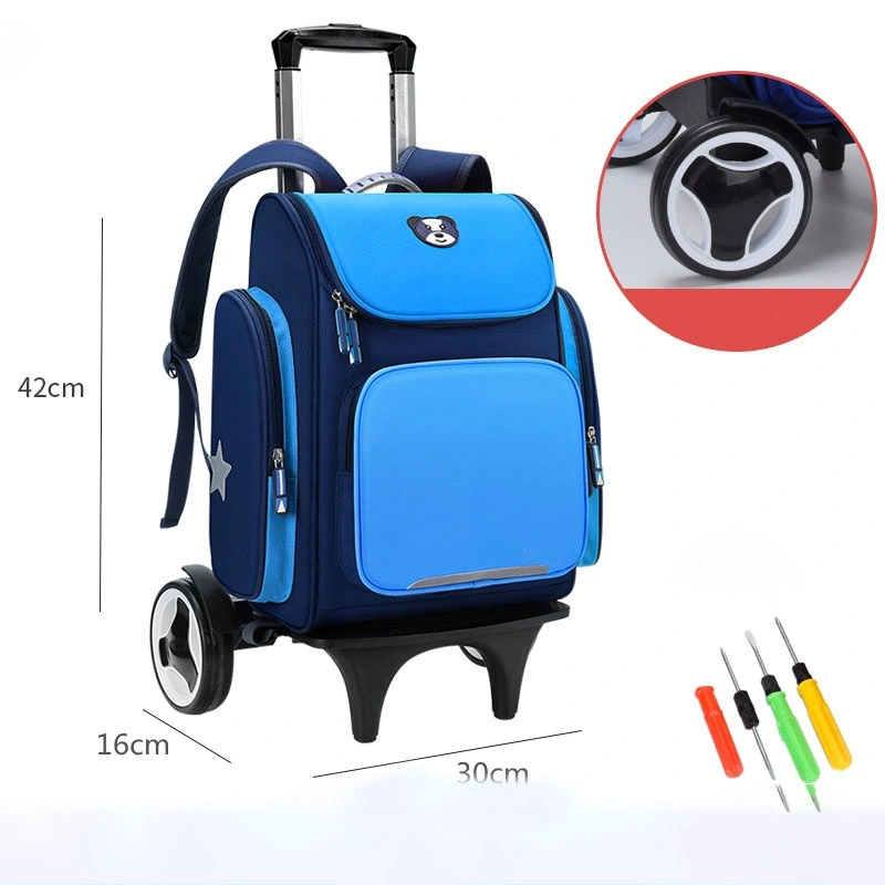 Boys and Girls Students Customized Large Wheel Dual Purpose Backpack with Tyres