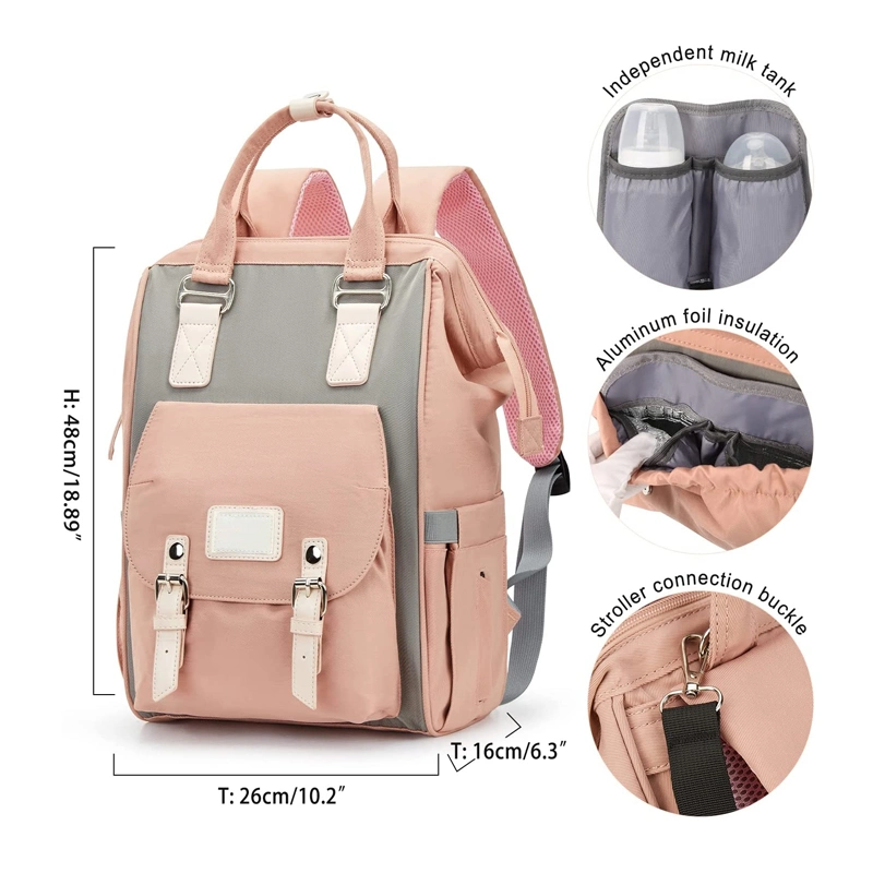 New Arrival Diaper Bag Backpack for Baby with Milk Thermal Pocket