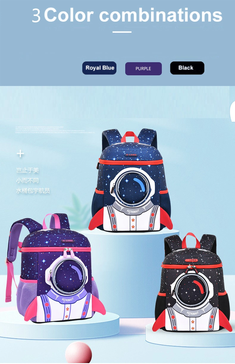 Hotsale Astronaut Fashionable Children Primary School Trendy Bags for Girls Bag School Bags Boys Neoprene Backpacks